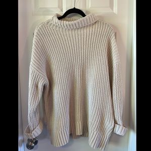 Cream Aerie Mockneck Sweater